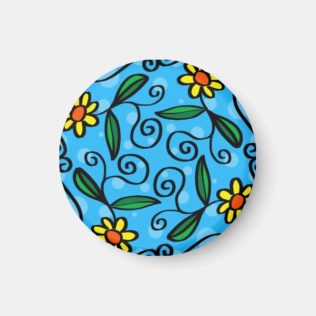 Abstrakt Floral Magnet (Vorne)