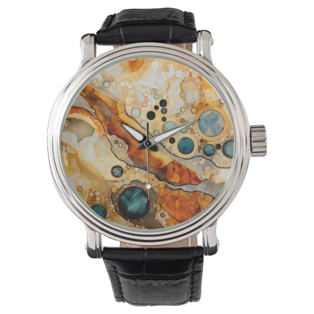 Abstrakt Fossil Watch Armbanduhr (Vorderseite)