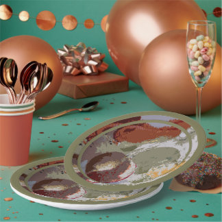 Abstrakt Fruchtmotif Pappteller