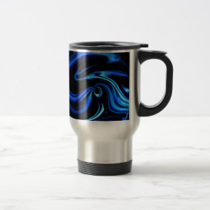 Abstrakt Fütternd Blue Whale Travel Mug Reisebecher