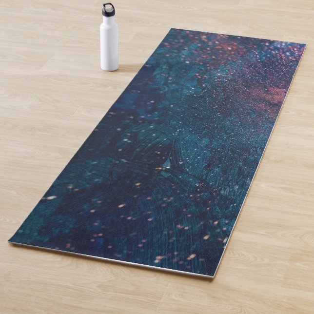 Abstrakt Galaxy Glitzer Paint Pattern Yogamatte (Beispiel)