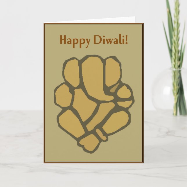 Abstrakt Ganesh Diwali Card Karte (Vorderseite)