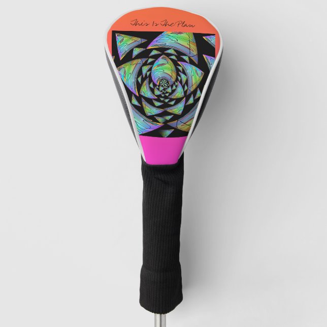 Abstrakt Garden Pflanze Golf Club Führerabdeckung Headcover (Vorderseite)