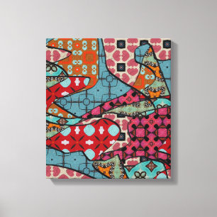 Abstrakt gearbeitete Canvas Leinwanddruck