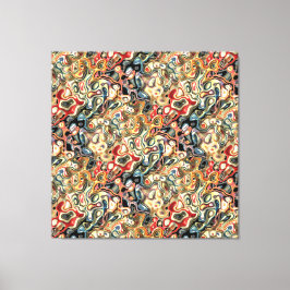 Abstrakt gearbeitete Canvas Leinwanddruck