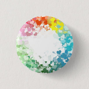 Abstrakt Gelb-Orange Blau Rosa Lila Button