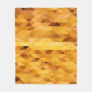 Abstrakt-gelb-orangefarbenes Digitalmosaik-Polygon Fleecedecke