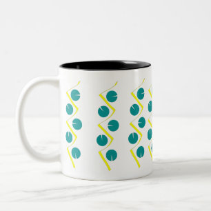 Abstrakt Gelbblau Zweifarbige Tasse