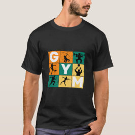 Abstrakt-Gelbe Gymnastik T-Shirt