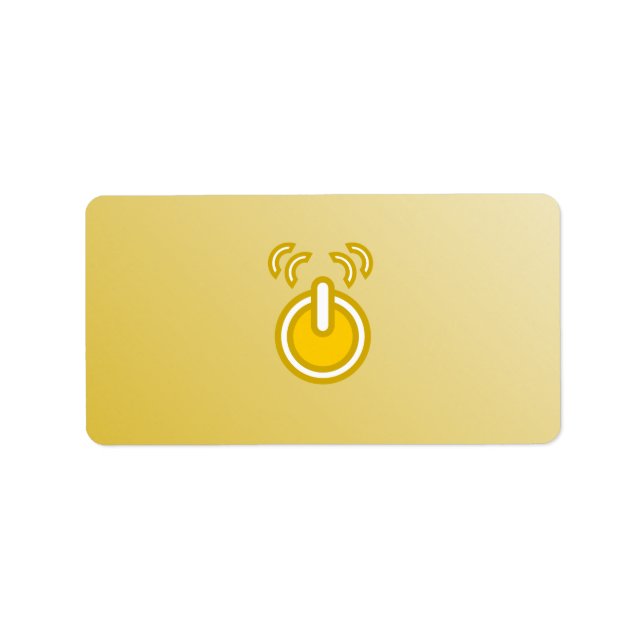 Abstrakt-gelbe Symbolmarken Adressaufkleber (Vorne)