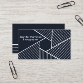 Abstrakt Geometric Dark Blue Fotograf Visitenkarte