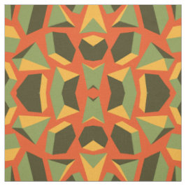 Abstrakt geometrisch 3-D Orange Green Modern Stoff