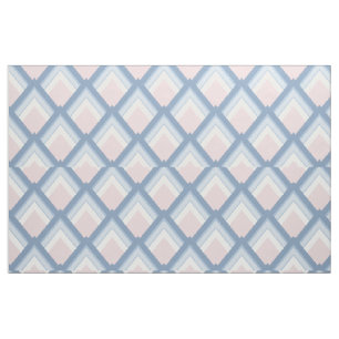 Abstrakt geometrisch, blau, rosa und weiß stoff