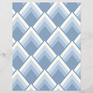 Abstrakt geometrisch, blau und weiß 2
