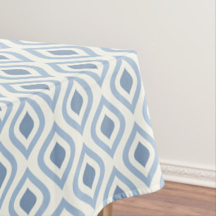 Abstrakt geometrisch, blau und weiß tischdecke