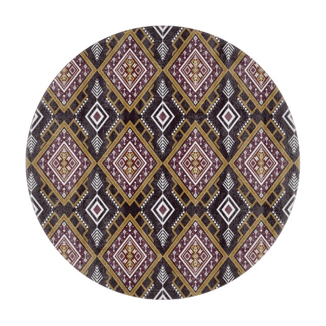 Abstrakt geometrisch, ethnisch, Tapeten-Design. Schneidebrett (Vorderseite)