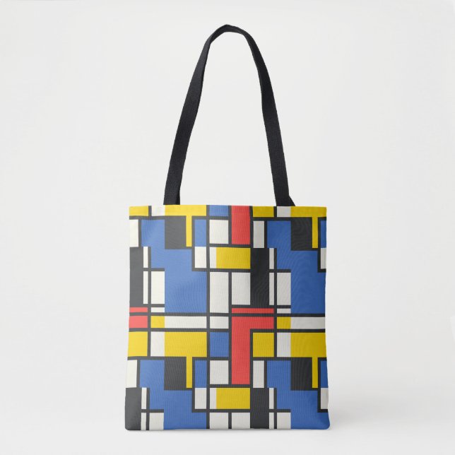 Abstrakt Geometrisch, farbig, mondrian Tasche (Vorderseite)