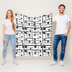 abstrakt geometrisch fleecedecke