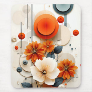 Abstrakt Geometrisch Floral Mousepad