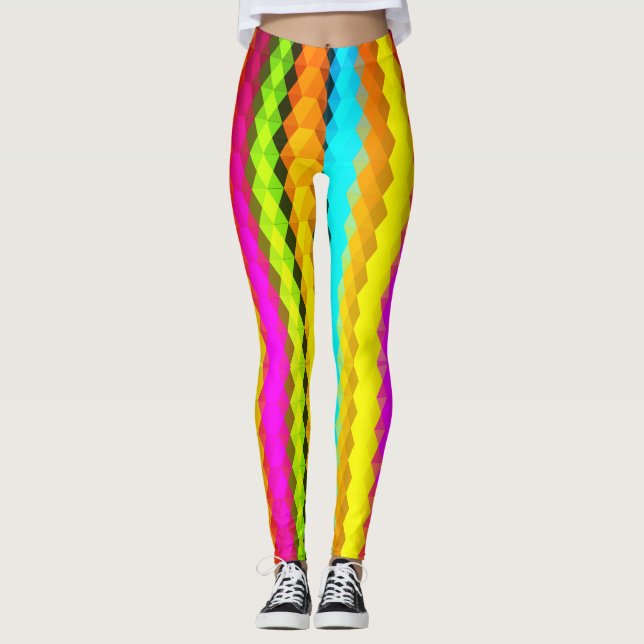 Abstrakt Geometrisch für das Mosaikmuster Leggings (Vorderseite)