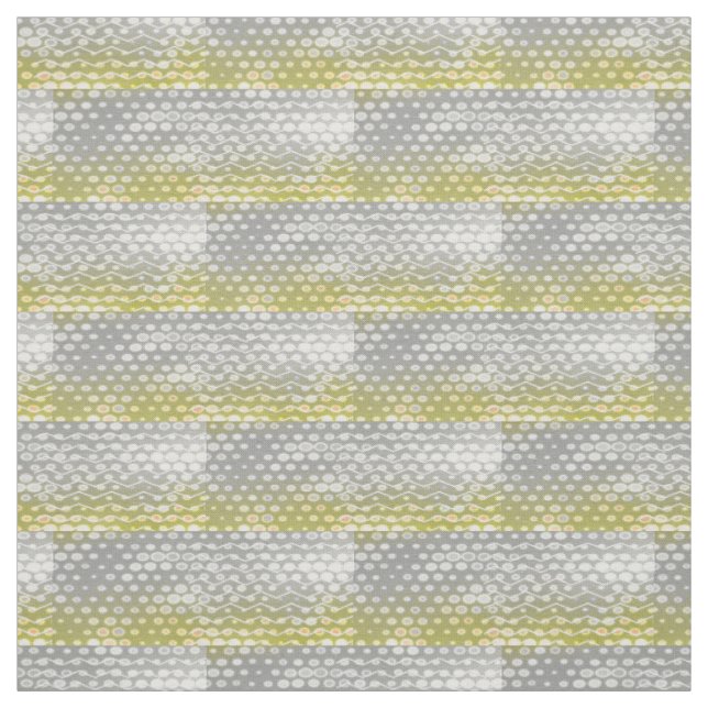 Abstrakt geometrisch gelb grau Zickzack modern Stoff (Muster)