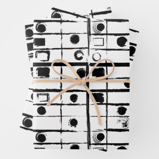 abstrakt geometrisch geschenkpapier set