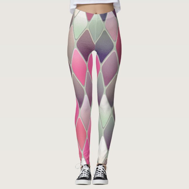 Abstrakt geometrisch leggings (Vorderseite)