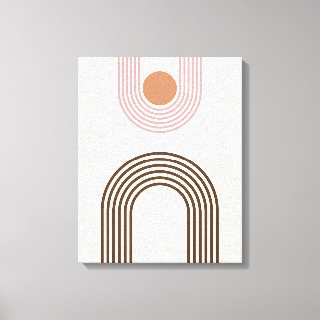 Abstrakt Geometrisch Minimalistisch Mitte Jahrhund Leinwanddruck (Vorderseite)