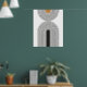 Abstrakt Geometrisch Mittelalterliche Moderne Mini Poster (Living Room 1)