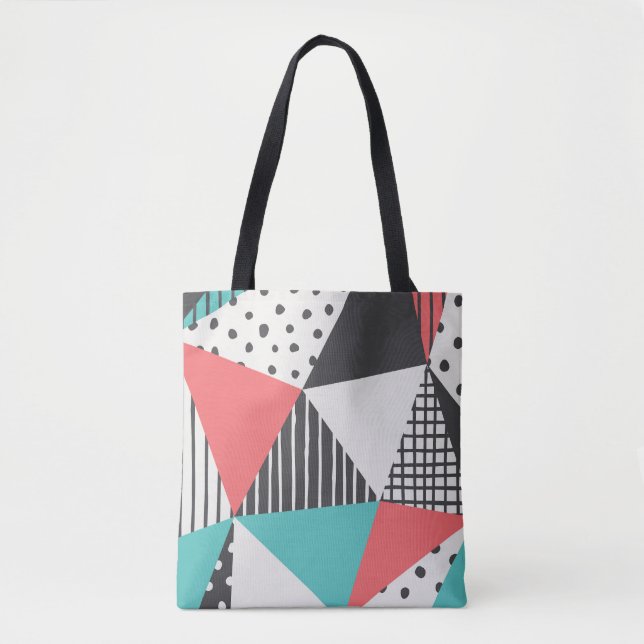 Abstrakt geometrisch: modernes Musterdesign. Tasche (Vorderseite)