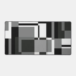 Abstrakt geometrisch, schwarz und weiß, mondrian schreibtischunterlage