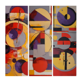 Abstrakt geometrisch triptychon