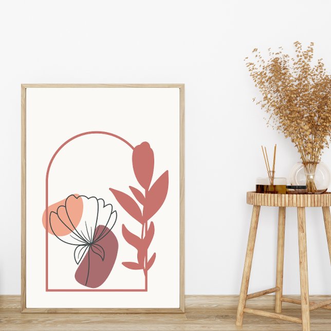 Abstrakt geometrische Formen Boho Style Foliage Le Poster (Von Creator hochgeladen)