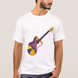 Abstrakt Geometrische Gitarre T-Shirt