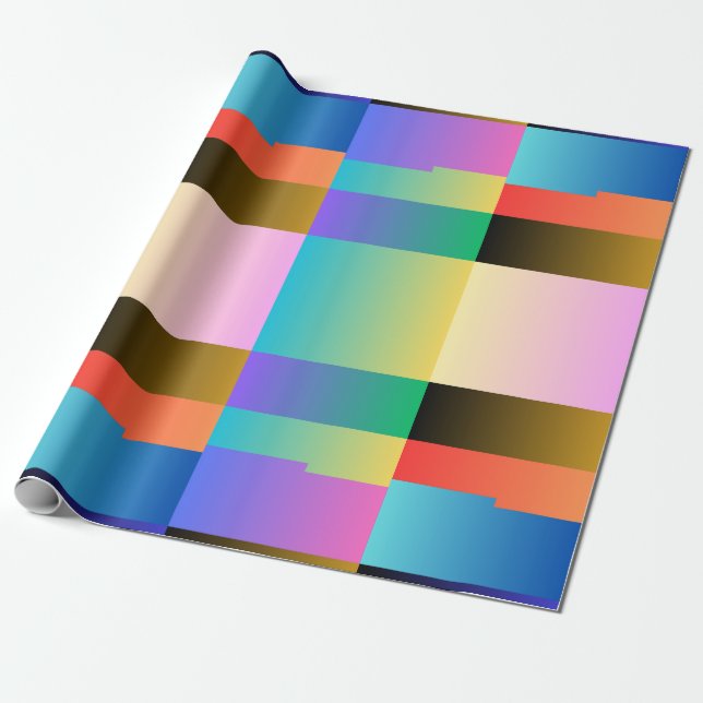 Abstrakt geometrische Gradient Geschenkpapier (Ungerollt)
