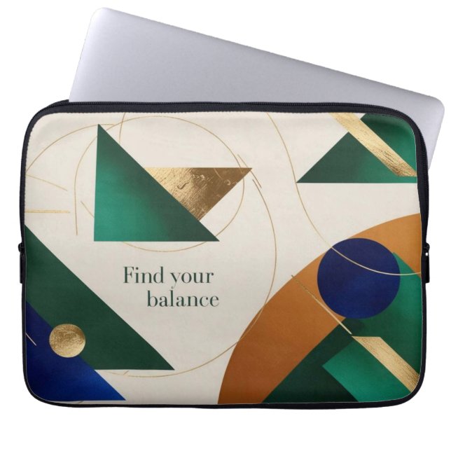 Abstrakt Geometrische Kunst Moderne minimalistisch Laptopschutzhülle (Vorderseite)