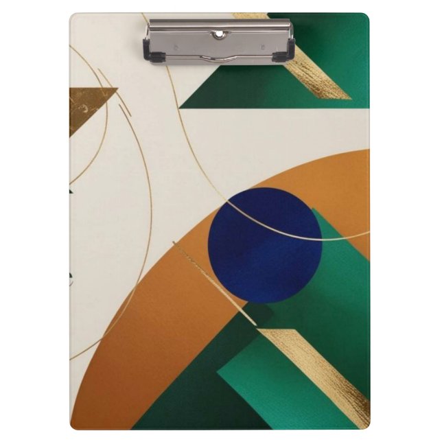 Abstrakt Geometrische Kunst Moderne Plakatminimali Klemmbrett (Vorderseite)