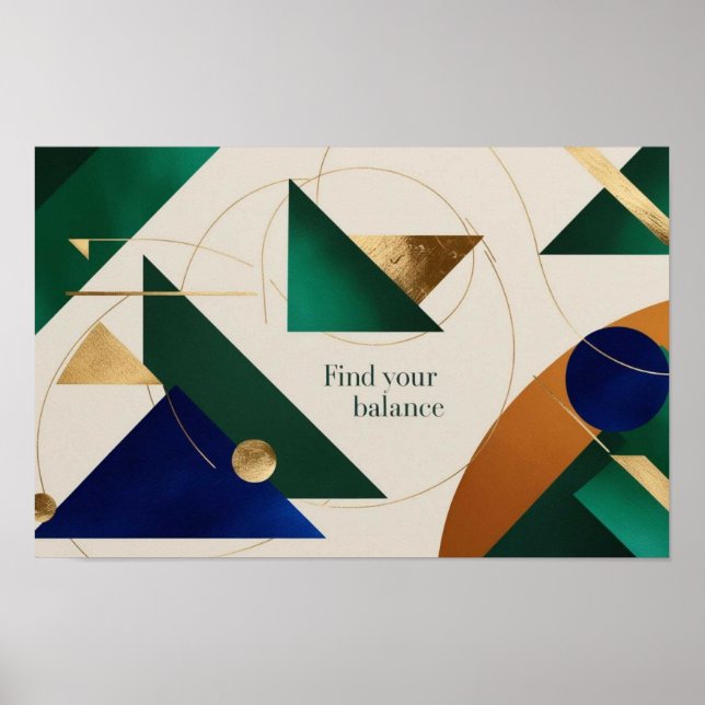 Abstrakt Geometrische Kunst Moderne Plakatminimali Poster (Vorne)