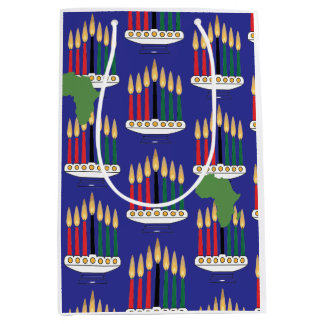 Abstrakt geometrische Kwanzaa-Geschenktasche Mittlere Geschenktüte