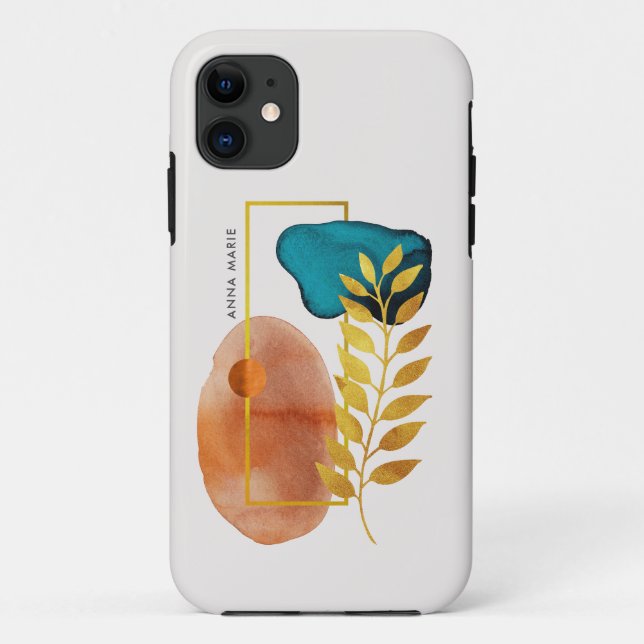 Abstrakt geometrische Mitte des Jahrhunderts Moder Case-Mate iPhone Hülle (Rückseite)