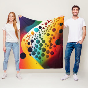 Abstrakt geometrische, moderne, farbenfrohe Bläsch Fleecedecke