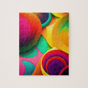 Abstrakt geometrische, moderne, farbenfrohe Bubles