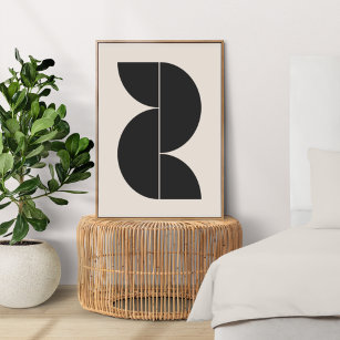 Abstrakt geometrische Moderne Minimal Bold Scandi Poster