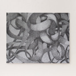 Abstrakt geometrische monochrome Schwarz-weiße Rib