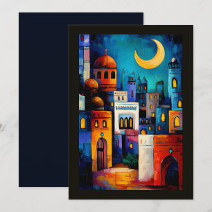 Abstrakt geometrische Radiant Ramadan Night Einladung