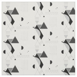 Abstrakt geometrische Schwarz-weiße Neuzeit Stoff