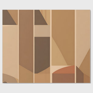 Abstrakt geometrische Terrakotta Midcentury Modern Geschenkpapier