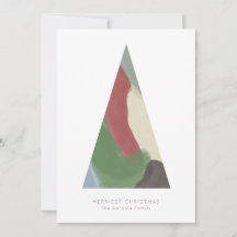 Abstrakt geometrische Weihnachtsbaumkarte