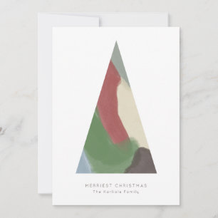 Abstrakt geometrische Weihnachtsbaumkarte Feiertagskarte