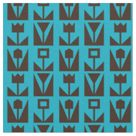 Abstrakt Geometrisches Blumenmuster Stoff